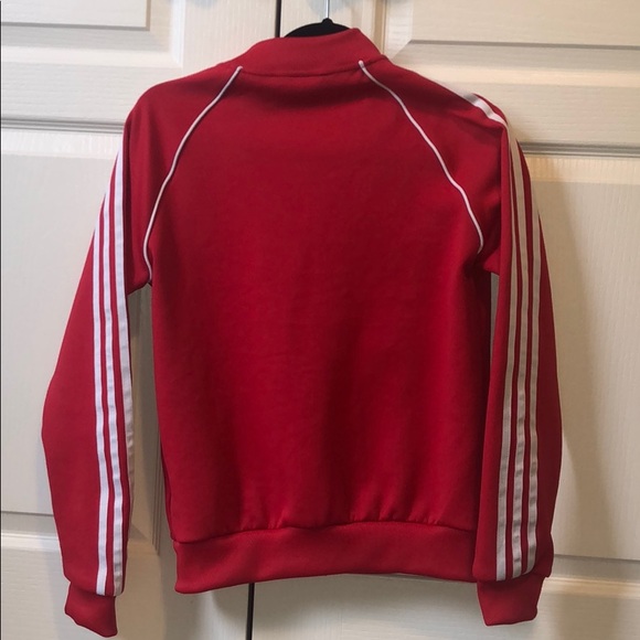 Red Adidas zip up jacket - Picture 2 of 5